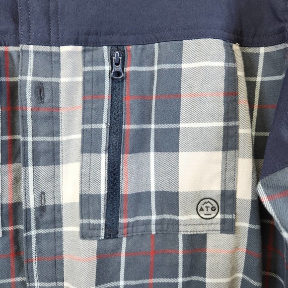 Wrangler ATG Large Mens Plaid Long Sleeve Flannel Button Up Down Shirt - Picture 3 of 6